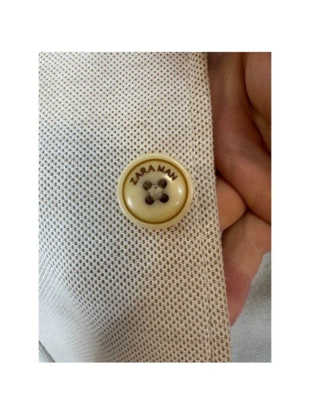 Zara Man Basic Collection Beige Textured Blazer with Elbow Patches Size 36 - Picture 5 of 14